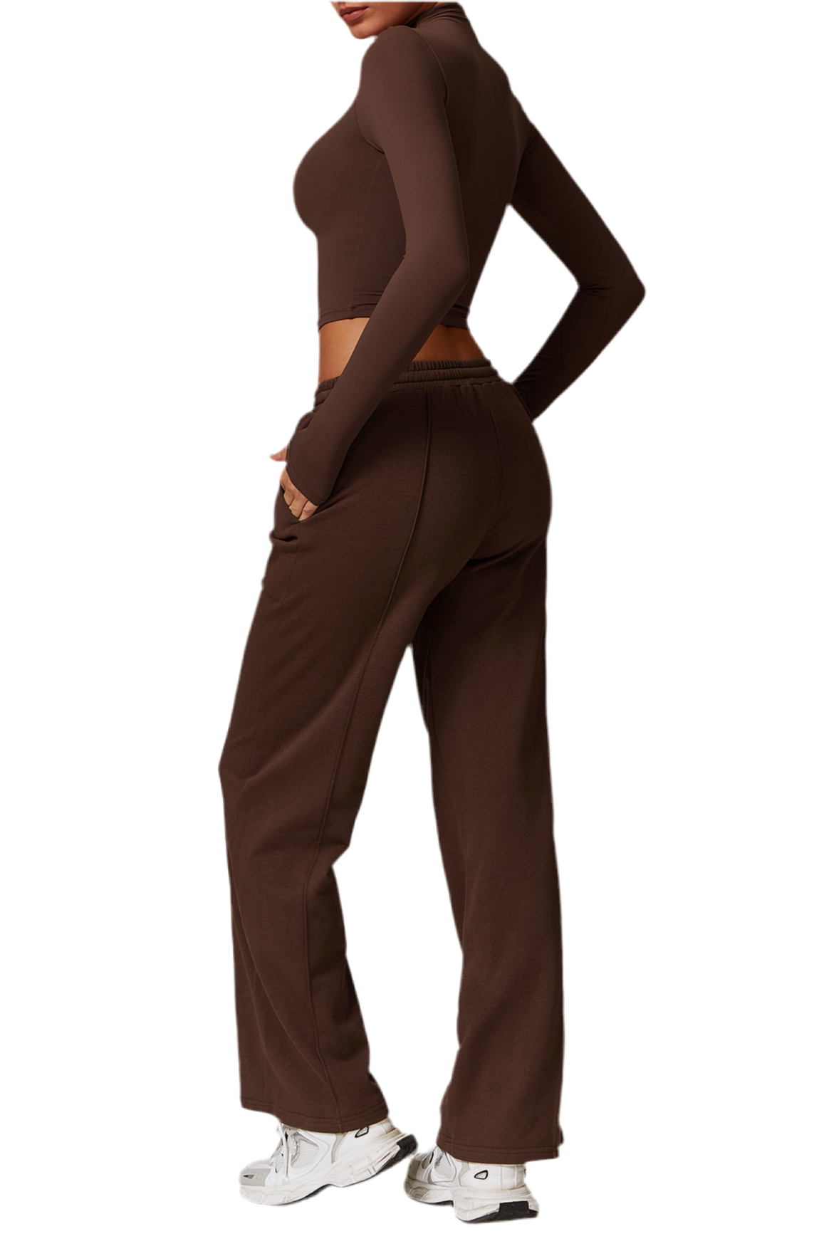 חולצת קז'ואל צמודה שרוול ארוך