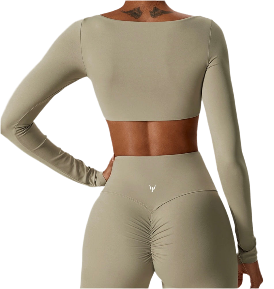 חולצת חצי בטן שרוול ארוך