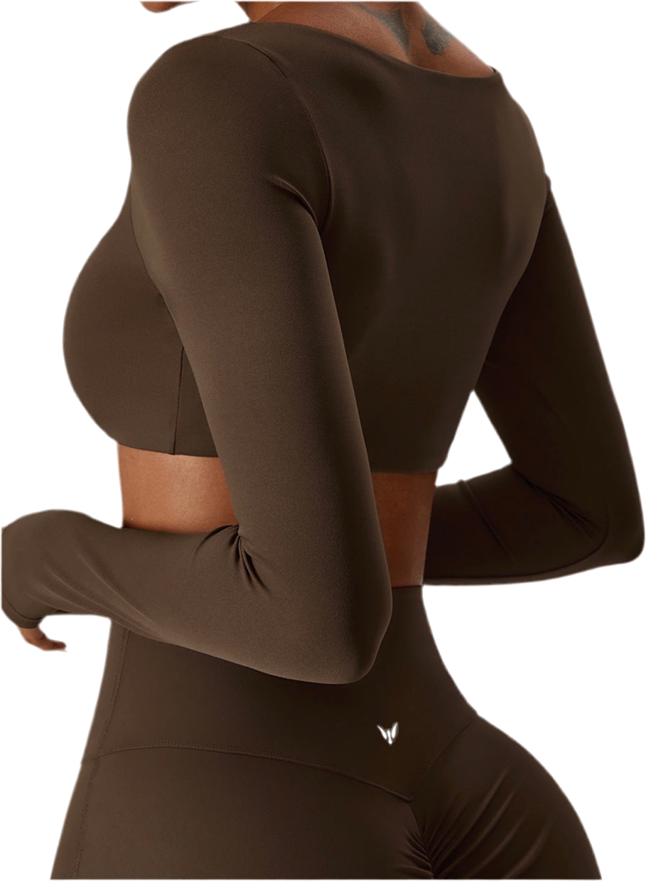 חולצת חצי בטן שרוול ארוך