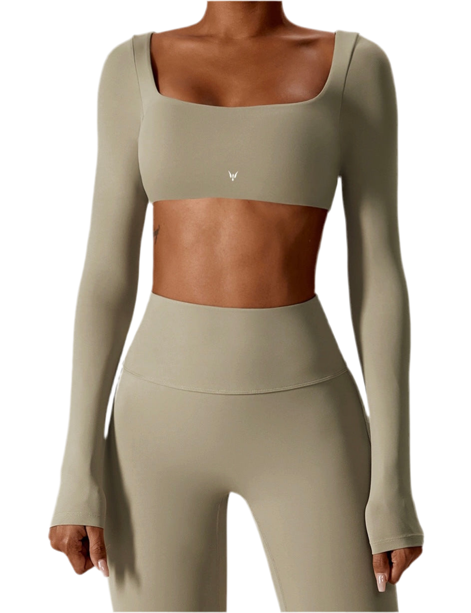 חולצת חצי בטן שרוול ארוך