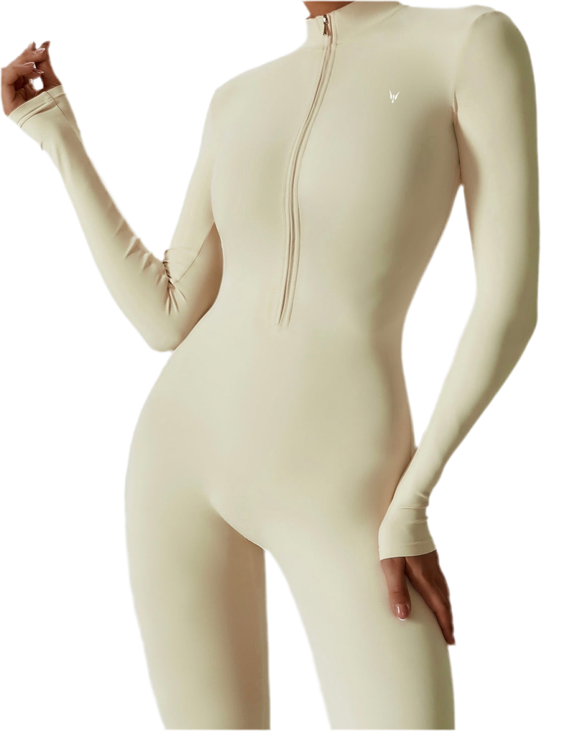 סט עם רוכסן ושרוולים ארוכים