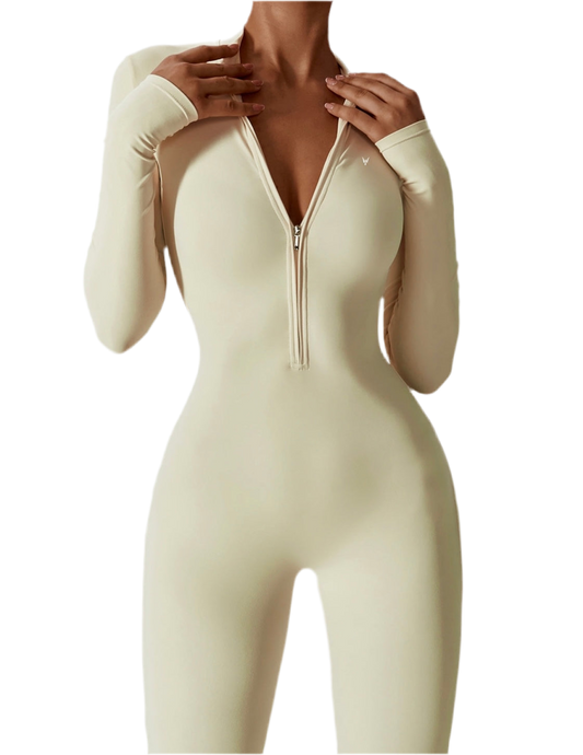 סט עם רוכסן ושרוולים ארוכים