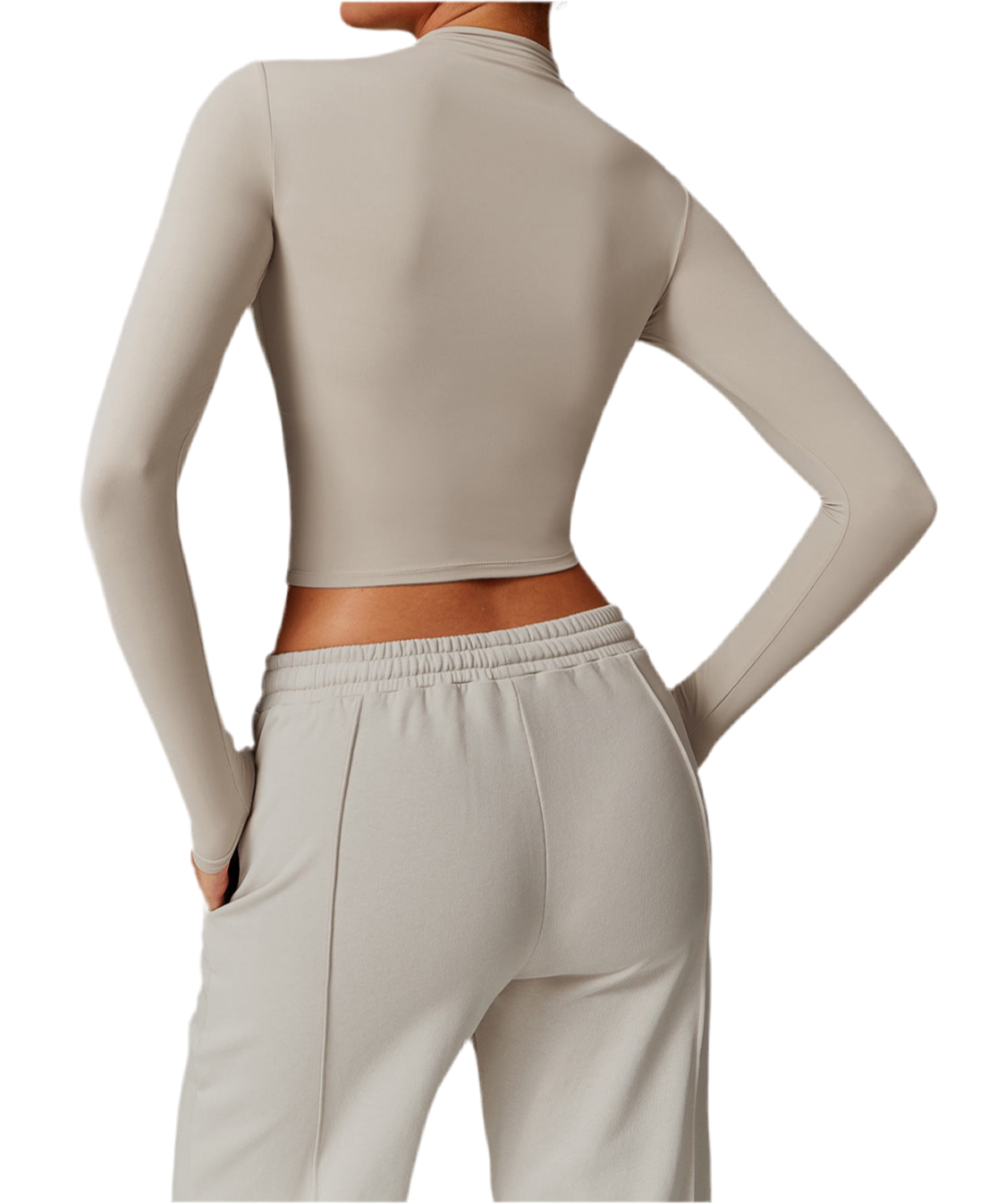 חולצת קז'ואל צמודה שרוול ארוך