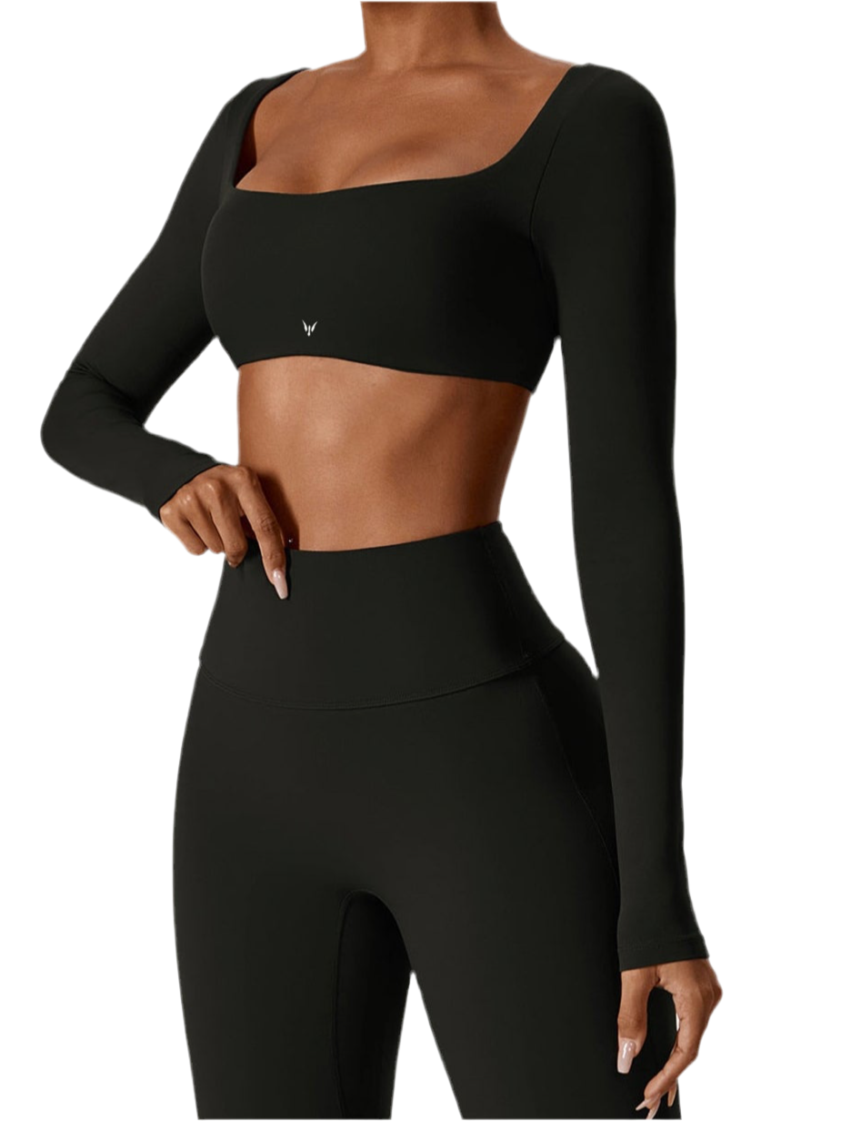 חולצת חצי בטן שרוול ארוך