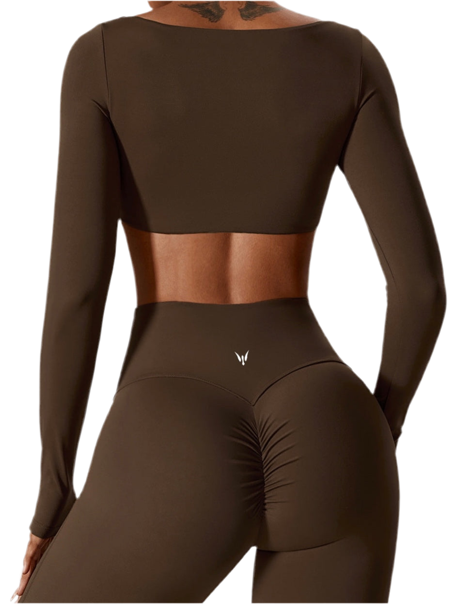 חולצת חצי בטן שרוול ארוך