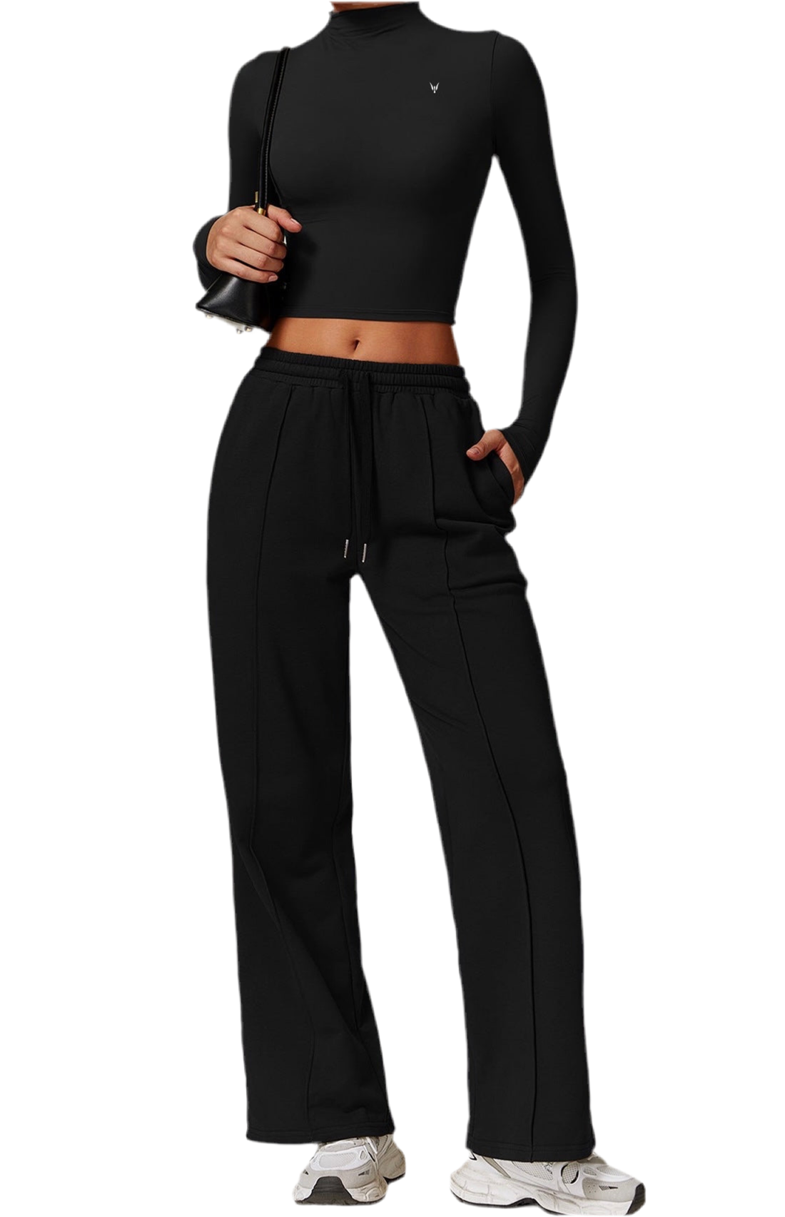 חולצת קז'ואל צמודה שרוול ארוך